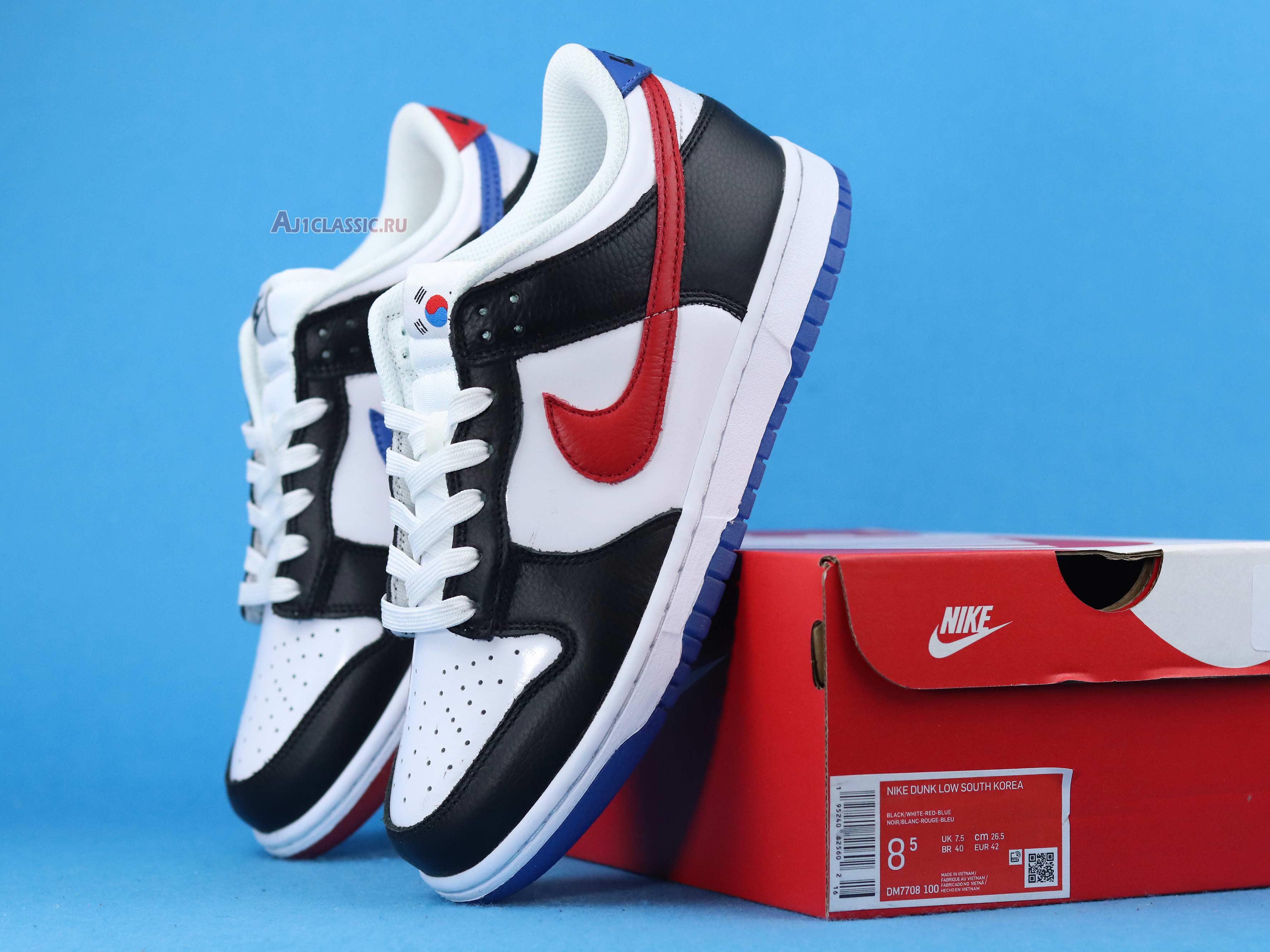 Nike Dunk Low Seoul DM7708-100 Black/White-Red-Blue Sneakers