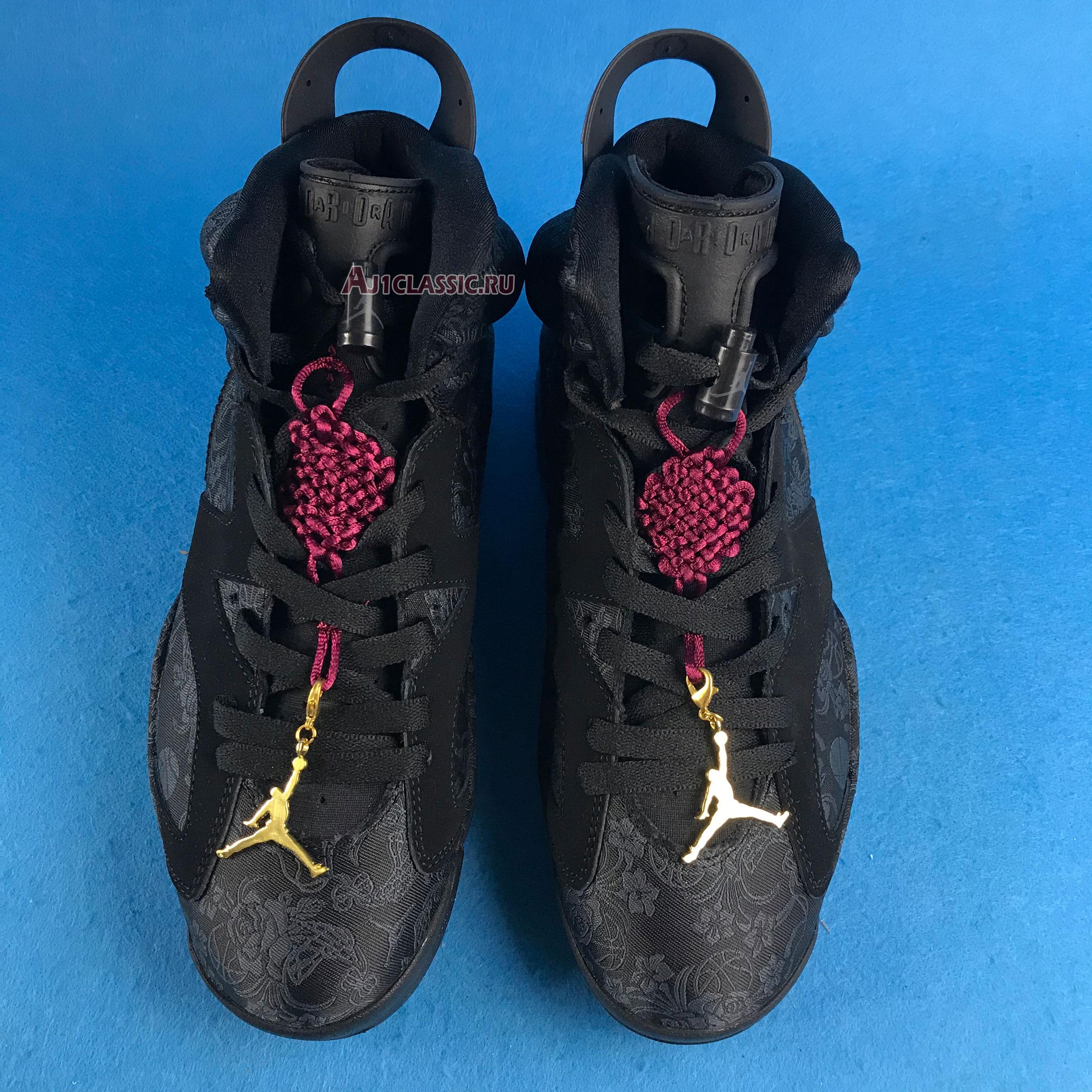 Air Jordan 6 Retro Singles Day DB9818-001 Black/Black-Black Sneakers