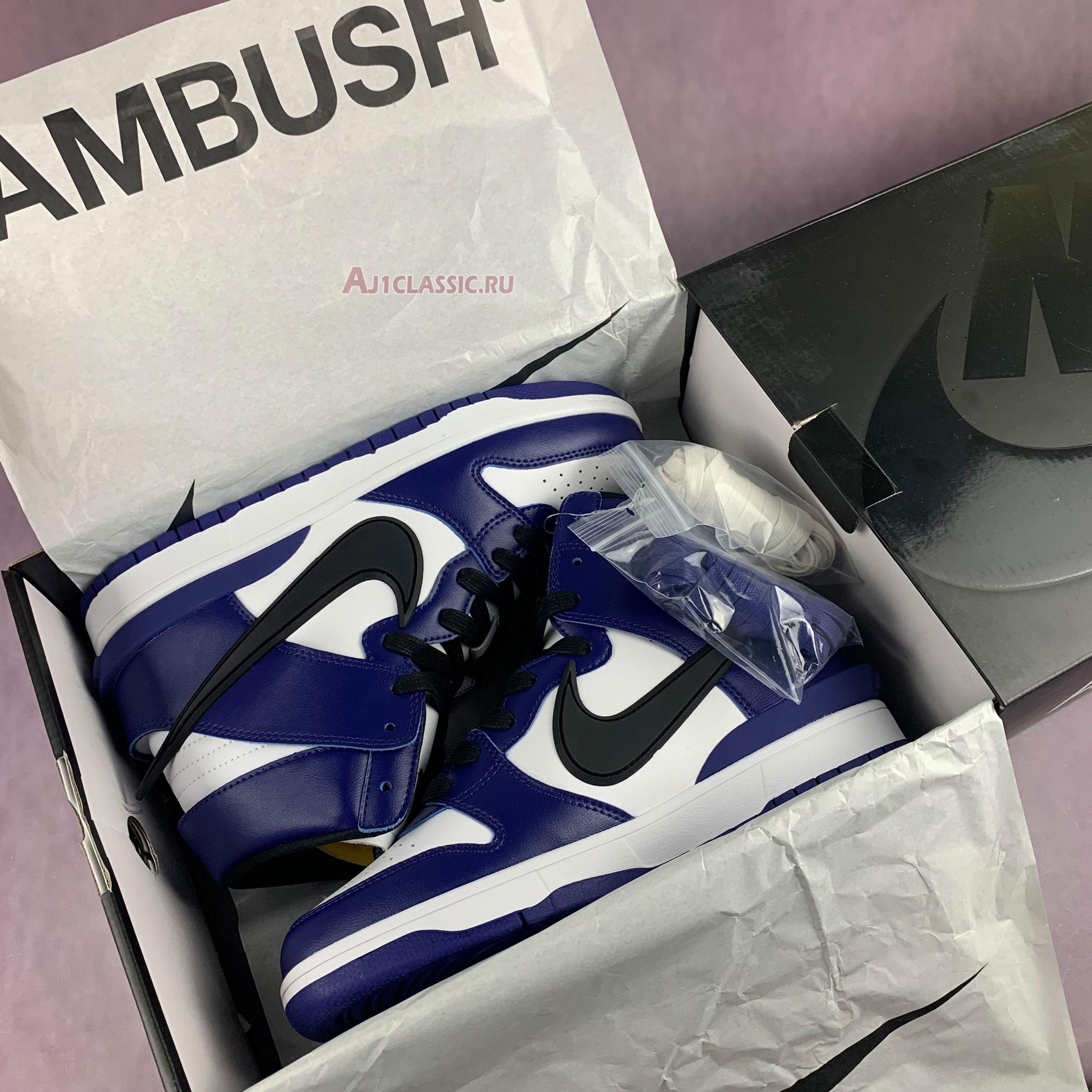 AMBUSH x Nike Dunk High Deep Royal CU7544-400 Deep Royal Blue/White/Pale Ivory/Black Sneakers