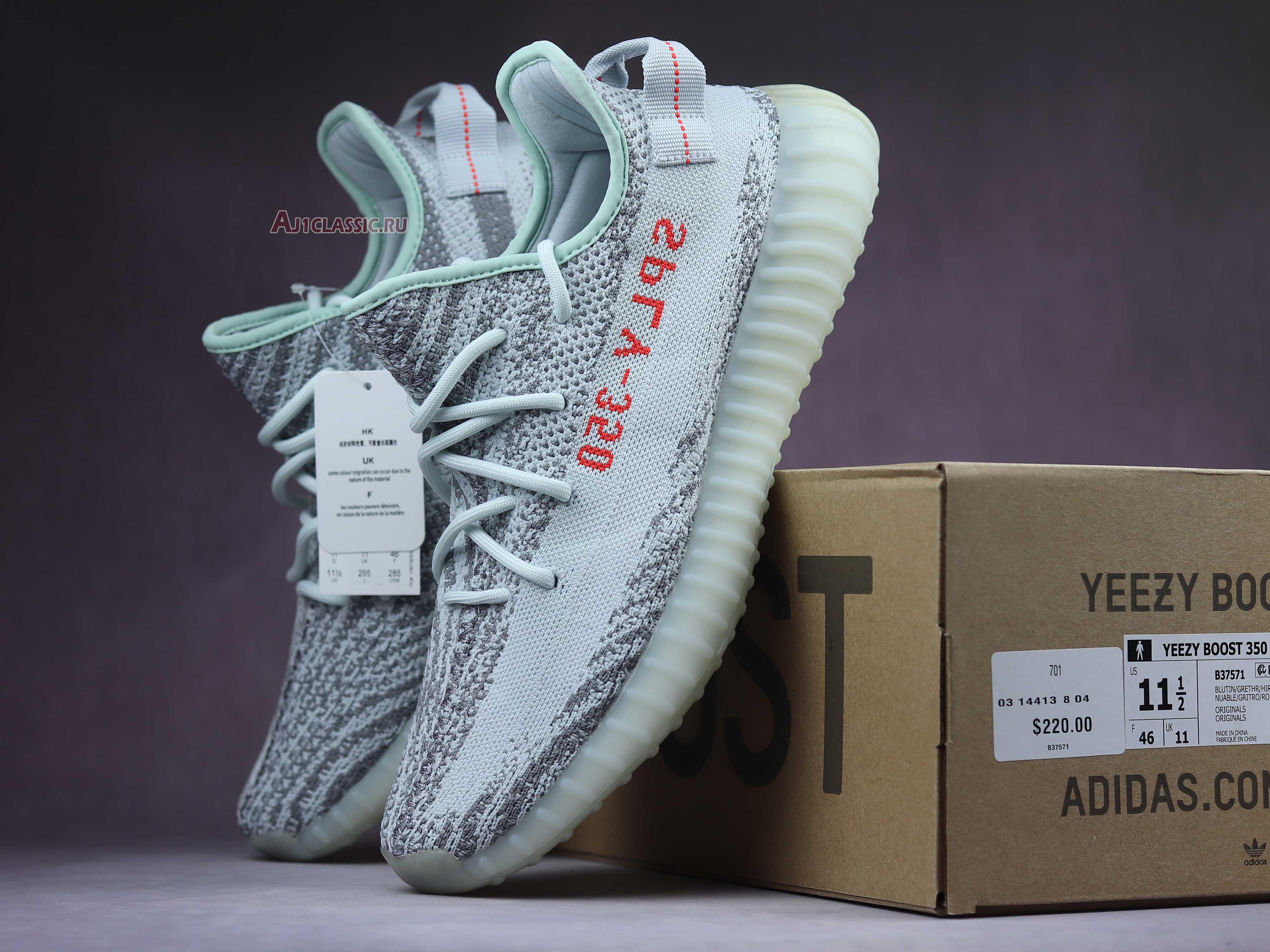 Adidas Yeezy Boost 350 V2 Blue Tint B37571 Blue Tint/Grey Three/High Resolution Red Sneakers